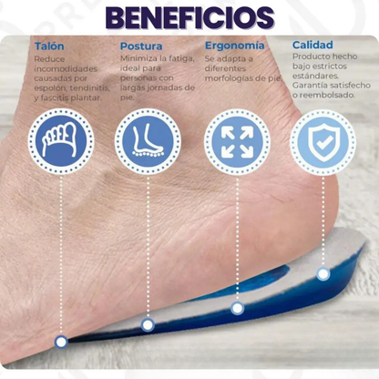 ComfortHeel™ 2.0 | Taloneras de Gel Ortopédicas para Alivio Instantáneo del Dolor