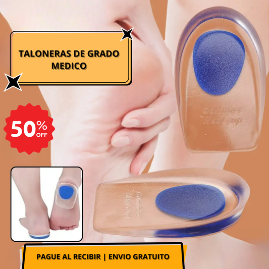 ComfortHeel™ 2.0 | Taloneras de Gel Ortopédicas para Alivio Instantáneo del Dolor